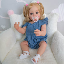 Carregar imagem no visualizador da galeria, 22 Inch Lifelike Reborn Toddler Realistic Newborn Baby Doll Girl Full Silicone Body Adorable Reborn Baby Dolls Birthday Gift for Kids