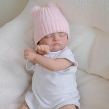 Load image into Gallery viewer, 20 Inch Pinky Reborn Baby Girl Dolls Rosalie - Dark Skin Tone Cloth Body Implanted Curly Hair Full Arms & Legs