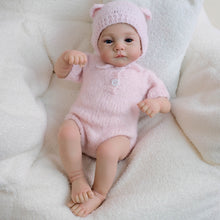 Carregar imagem no visualizador da galeria, 19 Inch Reborn Twin Baby Dolls Lily - Hand-Painted Heads, Powder Pink Knit Sets, Blue Eyes & Pacifiers