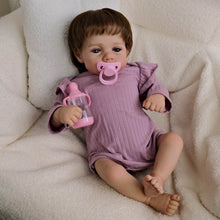 Carica l'immagine nel visualizzatore di Gallery, 19Inch Realistic reborn babies Soft Body Lifelike Newborn doll Gift Set Pacifier Bottle Birth Certificate first baby doll baby dolls dress