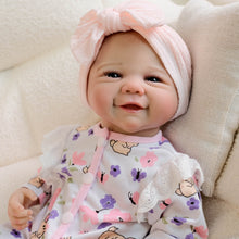 Load image into Gallery viewer, Pinky Reborn Baby Doll Vivienne - 19-Inch Hand-Painted Collector Doll with Blue Eyes and Soft Cloth Body