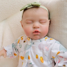 Load image into Gallery viewer, 19inch Sleeping Reborn Baby Teddy - Hand-Painted Closed Eyes with Bottle, Pacifier & Outfit | Ultra-Cuddly Plush Body