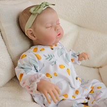 Load image into Gallery viewer, 19inch Sleeping Reborn Baby Teddy - Hand-Painted Closed Eyes with Bottle, Pacifier & Outfit | Ultra-Cuddly Plush Body