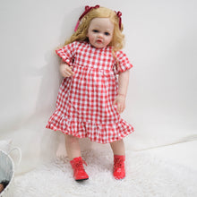 Load image into Gallery viewer, 28 Inch 70cm Toddler Girl Reborn Doll Soft Silicone Cloth Body Reborn Baby Doll Newborn Cuddly Baby Doll Gift for Kids