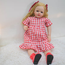 Load image into Gallery viewer, 28 Inch 70cm Toddler Girl Reborn Doll Soft Silicone Cloth Body Reborn Baby Doll Newborn Cuddly Baby Doll Gift for Kids