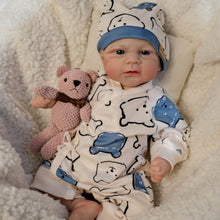 Load image into Gallery viewer, 17 inch Adorable Lifelike Reborn Baby Dolls Elijah Soft Silicone Realistic Newborn Baby Doll Xmas Birthday Gift