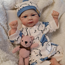 Load image into Gallery viewer, 17 inch Adorable Lifelike Reborn Baby Dolls Elijah Soft Silicone Realistic Newborn Baby Doll Xmas Birthday Gift