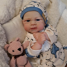 Load image into Gallery viewer, 17 inch Adorable Lifelike Reborn Baby Dolls Elijah Soft Silicone Realistic Newborn Baby Doll Xmas Birthday Gift