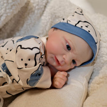 Load image into Gallery viewer, 17 inch Adorable Lifelike Reborn Baby Dolls Elijah Soft Silicone Realistic Newborn Baby Doll Xmas Birthday Gift
