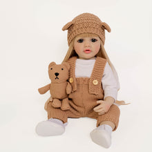 Load image into Gallery viewer, Betty 22 Inch 55CM Lovely Newborn Baby Dolls Girl Adorable Lifelike Reborn Baby Dolls Full Silicone Body Toddler Doll Girl Born Toy with Long Hair for Girls Birthday