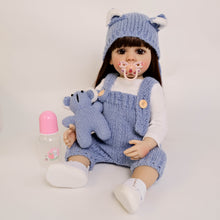 Load image into Gallery viewer, Betty 22 Inch 55CM Lovely Newborn Baby Dolls Girl Adorable Lifelike Reborn Baby Dolls Full Silicone Body Toddler Doll Girl Born Toy with Long Hair for Girls Birthday