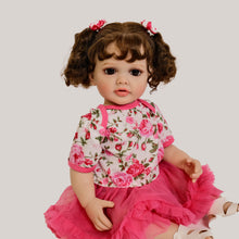 画像をギャラリービューアに読み込む, Betty 22-inch Reborn baby dolls Vinyl Toys For Kids Girls Easter Basket Stuffers Hand-painted Flower dolls Chinese-style curly doll