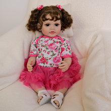 画像をギャラリービューアに読み込む, Betty 22-inch Reborn baby dolls Vinyl Toys For Kids Girls Easter Basket Stuffers Hand-painted Flower dolls Chinese-style curly doll