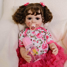 画像をギャラリービューアに読み込む, Betty 22-inch Reborn baby dolls Vinyl Toys For Kids Girls Easter Basket Stuffers Hand-painted Flower dolls Chinese-style curly doll
