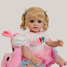 画像をギャラリービューアに読み込む, Betty 22-inch Reborn baby dolls Vinyl Toys For Kids Girls Easter Basket Stuffers Hand-painted Flower dolls Chinese-style curly doll