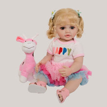 画像をギャラリービューアに読み込む, Betty 22-inch Reborn baby dolls Vinyl Toys For Kids Girls Easter Basket Stuffers Hand-painted Flower dolls Chinese-style curly doll