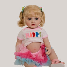 画像をギャラリービューアに読み込む, Betty 22-inch Reborn baby dolls Vinyl Toys For Kids Girls Easter Basket Stuffers Hand-painted Flower dolls Chinese-style curly doll