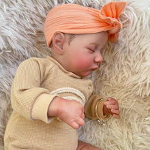 Загрузить изображение в средство просмотра галереи, Pinky Reborn Real Life Reborn Baby Dolls 19 inch Sleeping Closed Eyes Full Limbs Vinyl Cloth Body Present Box