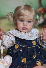 Load image into Gallery viewer, Reborn Baby Dolls Blue Eyes 24 Inch Baby Toddler Girl Bebe Doll Realistic Looking Reborn Baby Doll Vinyl Soft Silicone Babies With Blonde Hair Toys doll kid gift hyper realistic reborns