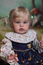 Load image into Gallery viewer, Reborn Baby Dolls Blue Eyes 24 Inch Baby Toddler Girl Bebe Doll Realistic Looking Reborn Baby Doll Vinyl Soft Silicone Babies With Blonde Hair Toys doll kid gift hyper realistic reborns