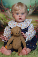 Load image into Gallery viewer, Reborn Baby Dolls Blue Eyes 24 Inch Baby Toddler Girl Bebe Doll Realistic Looking Reborn Baby Doll Vinyl Soft Silicone Babies With Blonde Hair Toys doll kid gift hyper realistic reborns