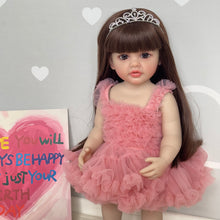 Load image into Gallery viewer, 22 Inch Beautiful Lovely Reborn Baby Dolls Girl Lifelike Newborn Silicone Doll Full Body Girl