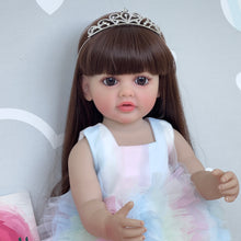 Load image into Gallery viewer, 22 Inch Graceful Reborn Baby Dolls Girl Full Silicone Body Adorable Cuddly Toddler Baby Dolls Lifelike Newborn Baby Dolls