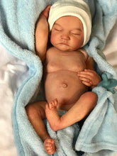 Load image into Gallery viewer, 19 inch Lovely Sleeping Lifelike Reborn Baby Dolls Levi Realistic Newborn Baby Doll Cuddly Silicone Vinyl Baby Dolls Girl Gift for Kids