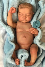 Load image into Gallery viewer, 19 inch Lovely Sleeping Lifelike Reborn Baby Dolls Levi Realistic Newborn Baby Doll Cuddly Silicone Vinyl Baby Dolls Girl Gift for Kids