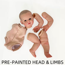 Load image into Gallery viewer, DIY Doll Kit Shaya 22 Inch Painted set Reborn Doll Kit - Pre-Painted Veins & Multi-Layer Skin Tones|Fabric Body Included|Assembly Required