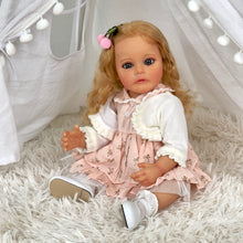 Load image into Gallery viewer, 22 inch Lovely Realistic Newborn Baby Dolls Girl Full Silicone Body Adorable Lfelike Newborn Toddler Baby Dolls Gift for Kids