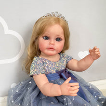 Load image into Gallery viewer, 22 inch Realistic Reborn Baby Dolls Girl Full Silicone Adorable Lifelike Newborn Toddler Baby Dolls Gift for Kids