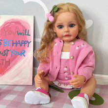 Load image into Gallery viewer, 22 inch Realistic Newborn Baby Dolls Girl Full Silicone Lovely Lifelike Reborn Toddler Baby Dolls Gift