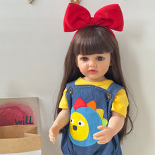Load image into Gallery viewer, 22 Inch Adorable Reborn Baby Dolls Girl Full Silicone Body Cuddly Toddler Baby Dolls Lifelike Newborn Baby Dolls Gift