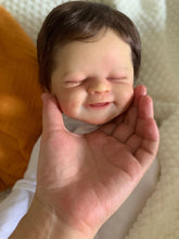 Load image into Gallery viewer, 19 Inch Adorable Sleeping Realistic Reborn Baby Dolls Cute Smiling Silicone Baby Girl Doll Preemie Lifelike Reborn Dolls