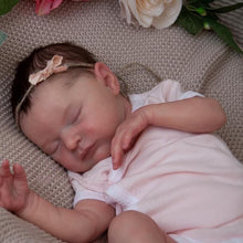Cargar imagen en el visor de la galería, 19 Inch Lovely Reborn Dolls Girl Sleeping Cute Smiling Silicone Reborn Baby Doll Preemie Lifelike Reborn Baby Doll