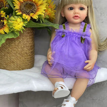 Load image into Gallery viewer, 22 Inch Graceful Reborn Baby Doll Girls Lovely Toddler Reborn Girl Silicone Doll Full Body Gift