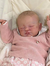 Carregar imagem no visualizador da galeria, 19 Inch Sleeping Reborn Baby Dolls Girl HandMade Lifelike Silicone Baby Doll