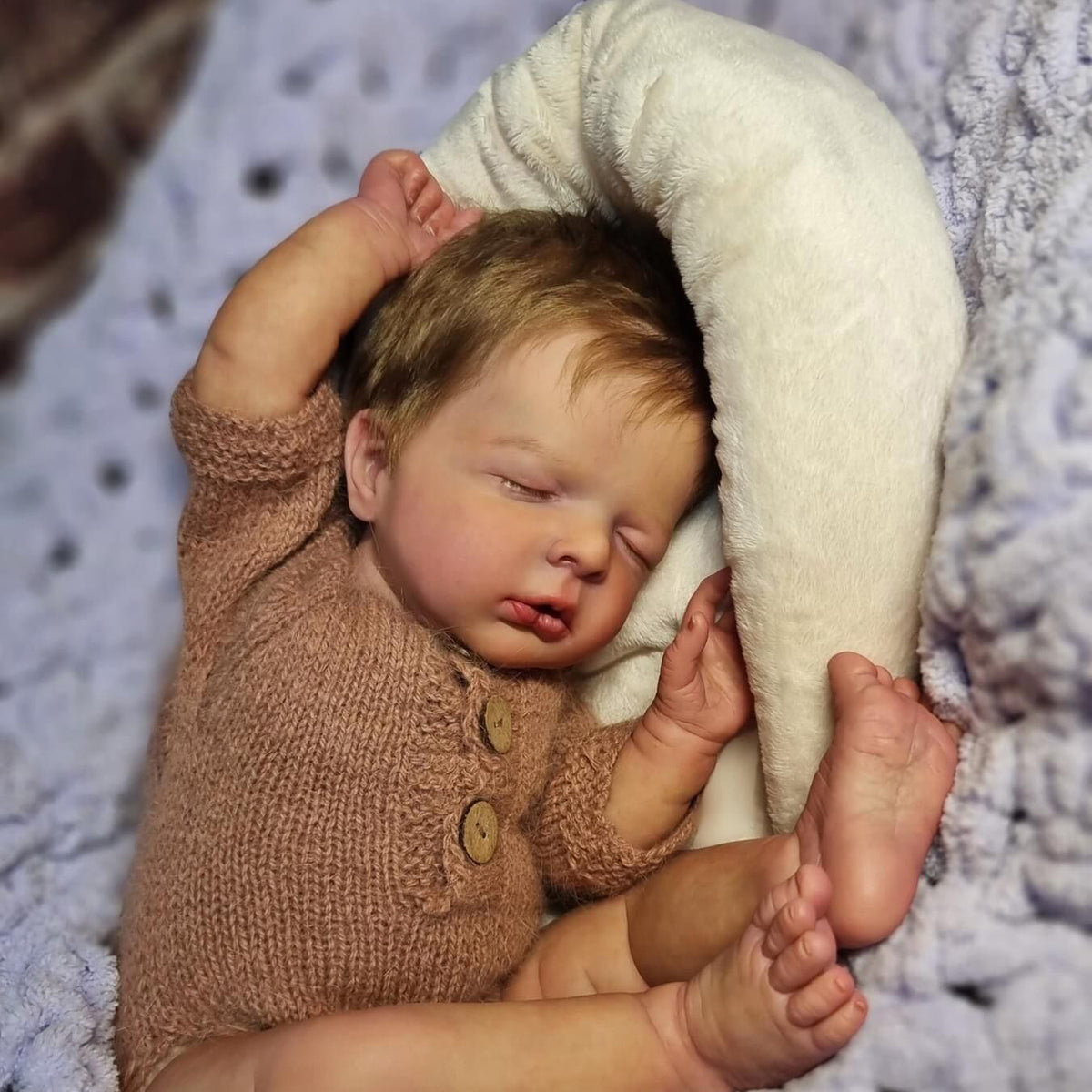 20 Inches Sleeping Reborn Dolls With Short Hair -Loulou main image 0