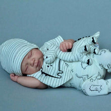 Load image into Gallery viewer, Pascale 48cm 18" Hybrid Cloth Body Doll Multi-Color Stripe Hat Set, Vinyl Limbs Unisex Art Doll for All Ages