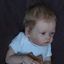 Laden Sie das Bild in den Galerie-Viewer, Lebensechte Reborn Babypuppe Weiches Silikon Gewichtete Realistische 22 Zoll Süße Neugeborene Babypuppen
