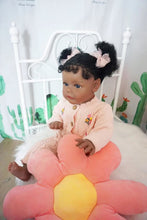 Load image into Gallery viewer, 24 Inch Realistic Reborn Toddler Doll Black African American Baby Dolls Silicone Cuddly Lifelike Newborn Baby Doll Girls Suesue