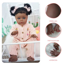 Load image into Gallery viewer, 24 Inch Realistic Reborn Toddler Doll Black African American Baby Dolls Silicone Cuddly Lifelike Newborn Baby Doll Girls Suesue