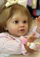 Laden Sie das Bild in den Galerie-Viewer, Große Reborn-Babypuppen, die echt aussehen, 26 Zoll, Reborn-Kleinkindpuppe, gerade Beine, realistische Babypuppen, Mädchen, molliger Körper, Silikon, Geburtstagsgeschenk für Neugeborene