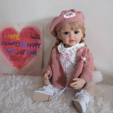 Load image into Gallery viewer, 22 Inch Realistic Beautiful Lovely Reborn Baby Dolls Girl Lifelike Newborn Silicone Doll Full Body Girl Birthday Gift for Kids