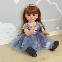 Load image into Gallery viewer, 22 Inch Graceful Newborn Baby Doll Cuddly Toddler Reborn Girl Full Silicone Body Doll Girl