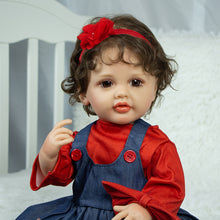 Load image into Gallery viewer, 22 Inch Lovely Newborn Baby Dolls Girl Adorable Realistic Reborn Baby Dolls Full Silicone Body Toddler Doll Girl Gift