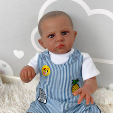 Load image into Gallery viewer, 23 Inch Cuddly Reborn Baby Doll Black African American Soft Cloth Baby Doll Toddler Reborn Baby Boy