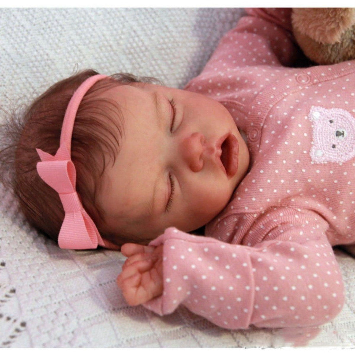 18 Inch Lovely Sleeping Lifelike Reborn Baby Dolls Realistic Handmade