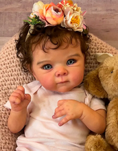 Load image into Gallery viewer, Pinky Reborn Lovely 18 Inch Newborn Baby Dolls Realistic Details That Look Like Newborn Baby Soft Skin Rooted Hair Gift For Kids